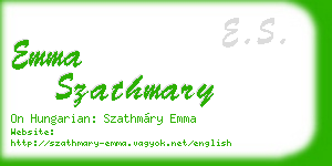 emma szathmary business card